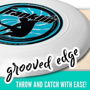 grooved edge; throw and catch with ease