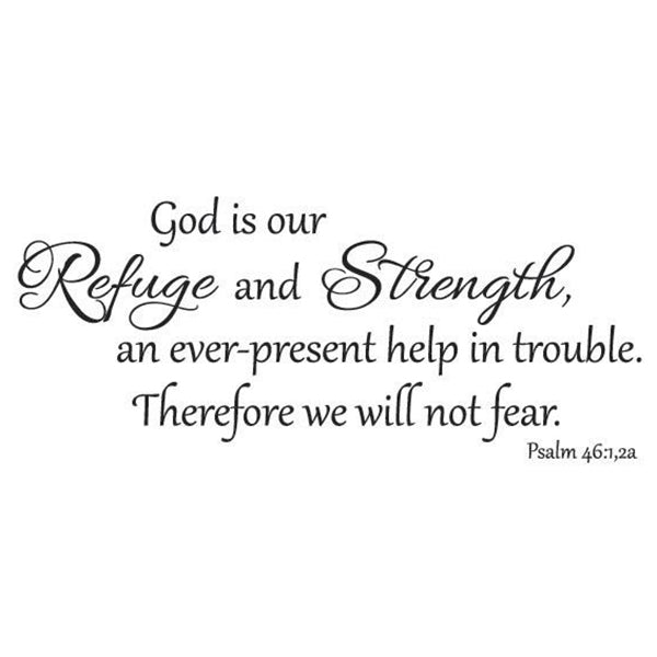 Refuge and Strength Vinyl Wall Decal 5350