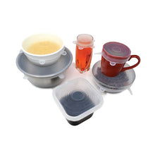 Reusable Silicone Lids, Set of 6 with dishes