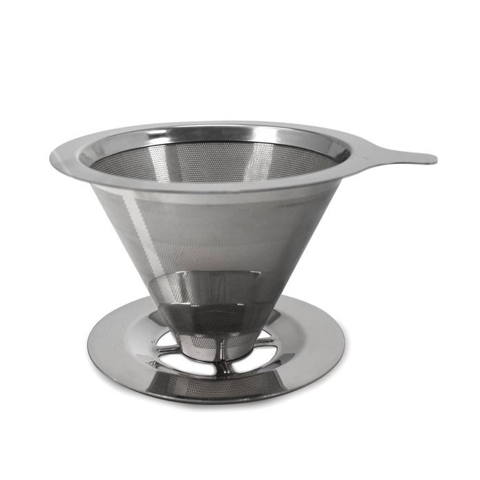 1pc Stainless Steel Dripper With Base, Pour-Over Coffee Filter Coffee Pour  Over Coffee Dripper Maker Reusable Filter Metal Cone Cup Filter Tools, Kitc