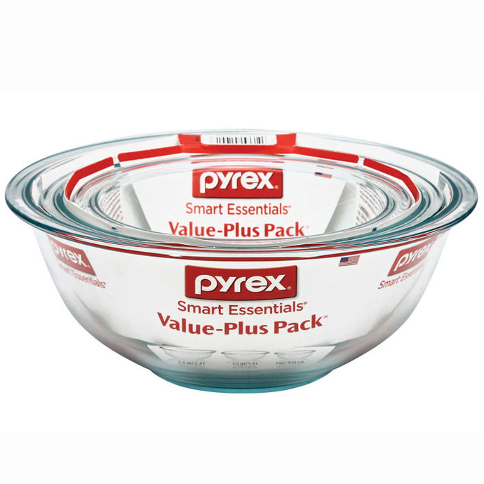 Pyrex 3pc Mixing Bowl Set 6001001