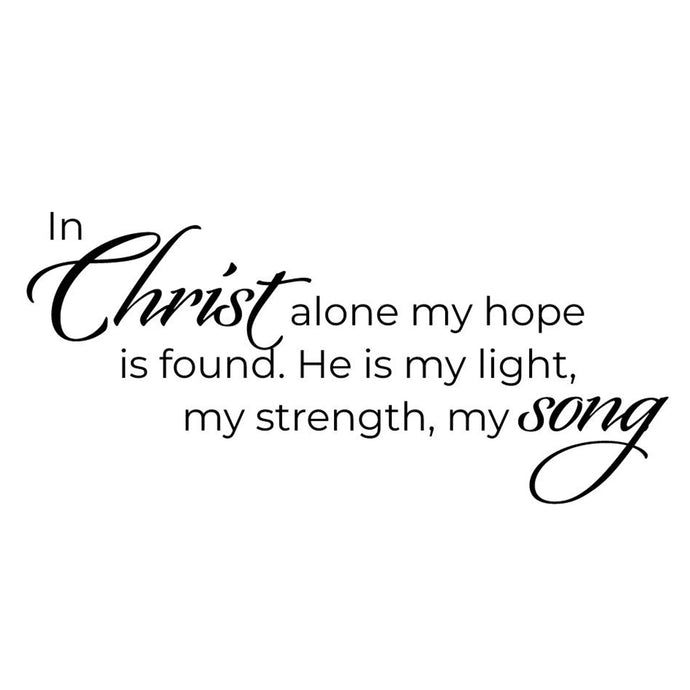 In Christ Alone Vinyl Wall Decal 6022