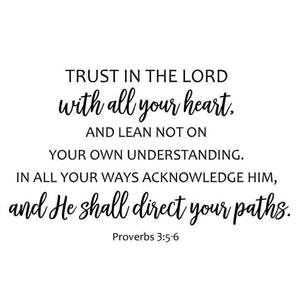 Trust in the Lord Vinyl Wall Decal 6026