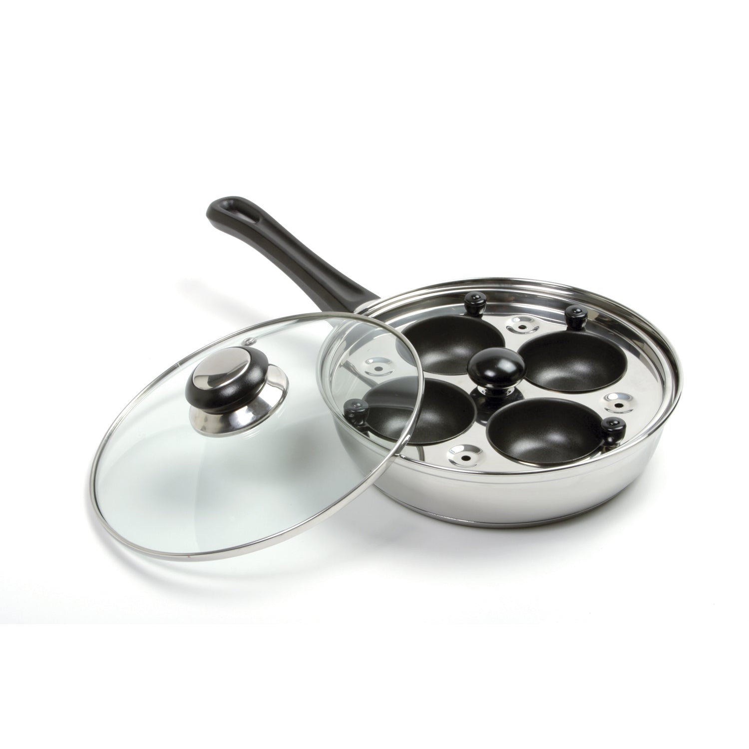 BELLA Stainless Steel and Black Egg Cooker at