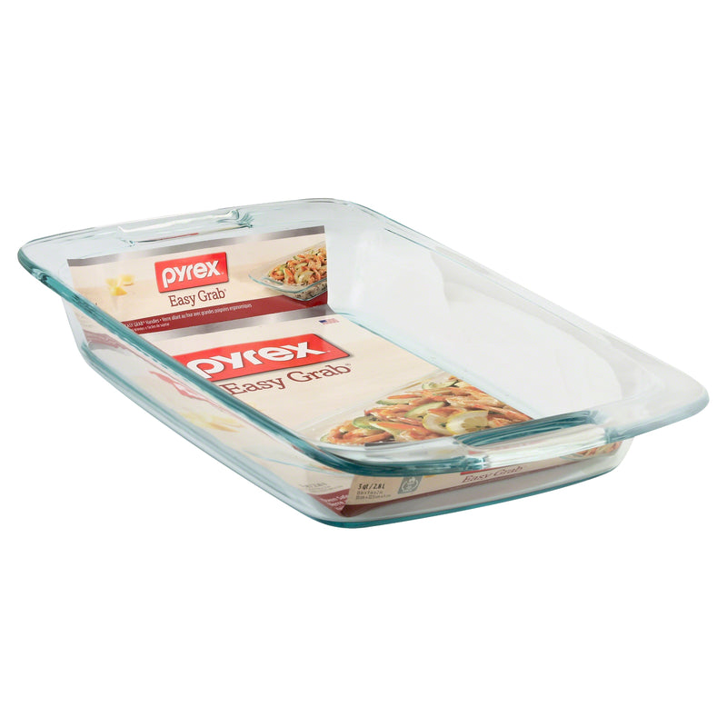 Pyrex Easy Grab 4-Piece Oblong Baking Dish Set, Clear