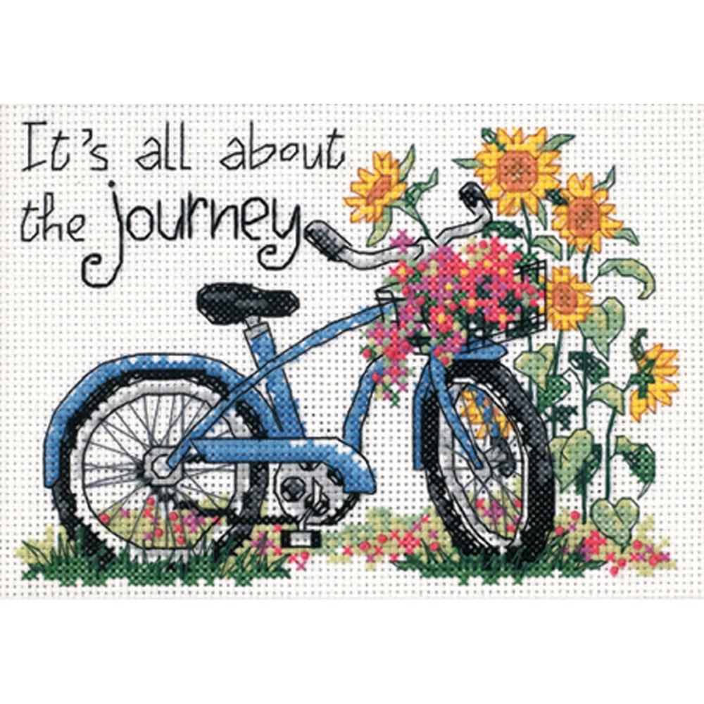 Flower Power Cross Stitch Kit With Wood Disk Beginners Cross Stitch Kit  Kids Cross Stitch Kit 