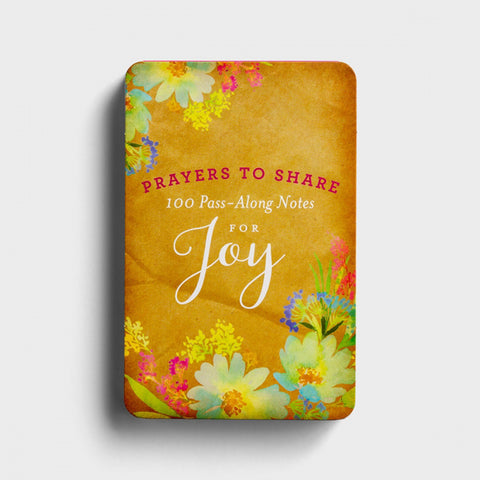 Prayers to Share for Joy - 100 Pass-Along Notes Front Cover