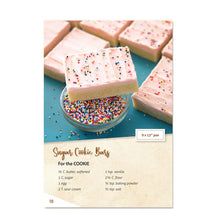 Cookie Bars Cookbook sample page sugar cookie bars recipe