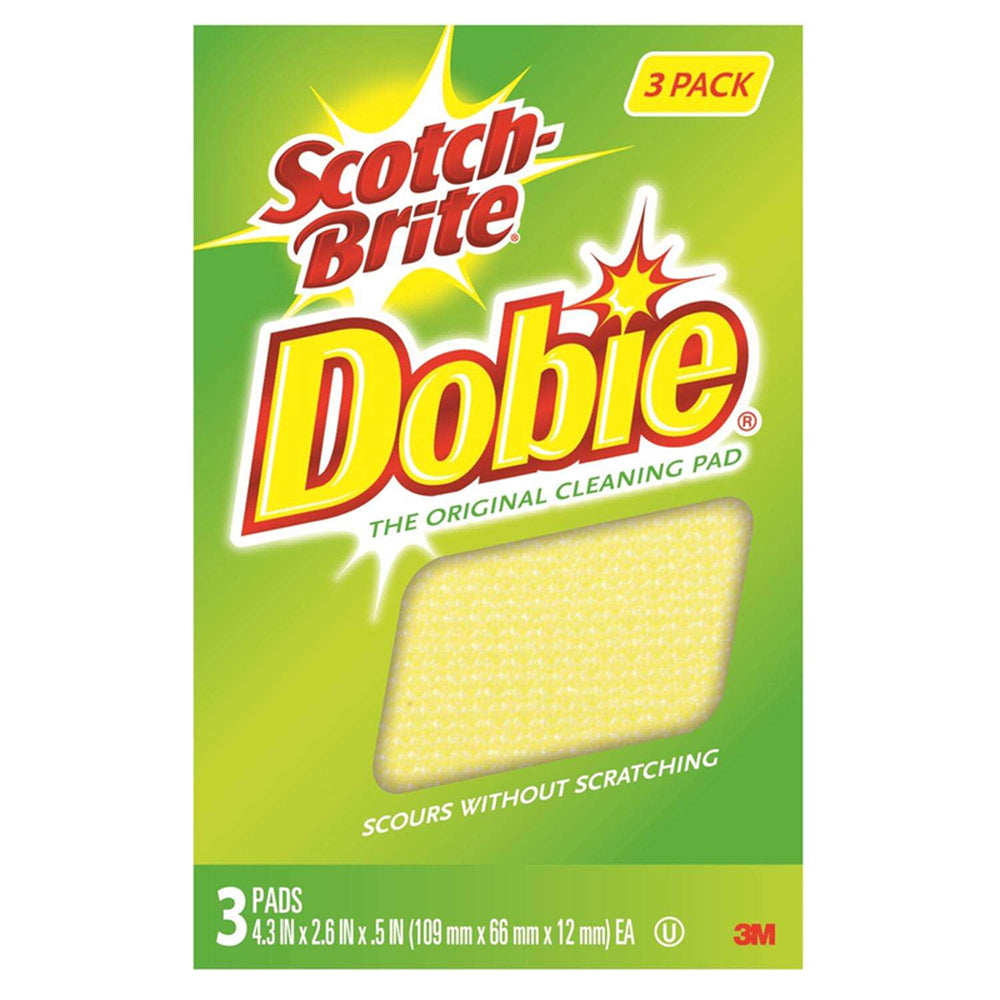 Scotch-Brite Non-Scratch Plastic Scrubbing Pads, 3 & Brush Scrubber Soap  Control