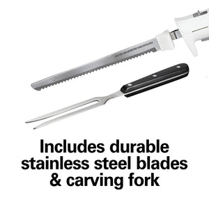Includes Durable Stainless Steel Blades & Carving Fork