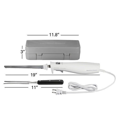 Dimensions of Storage Case, Knife, and Fork