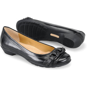 Women's Posie Black Leather Dress Shoes 751801