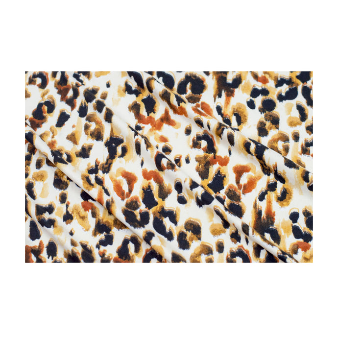Double Brushed Cheetah Print Polyester Fabric