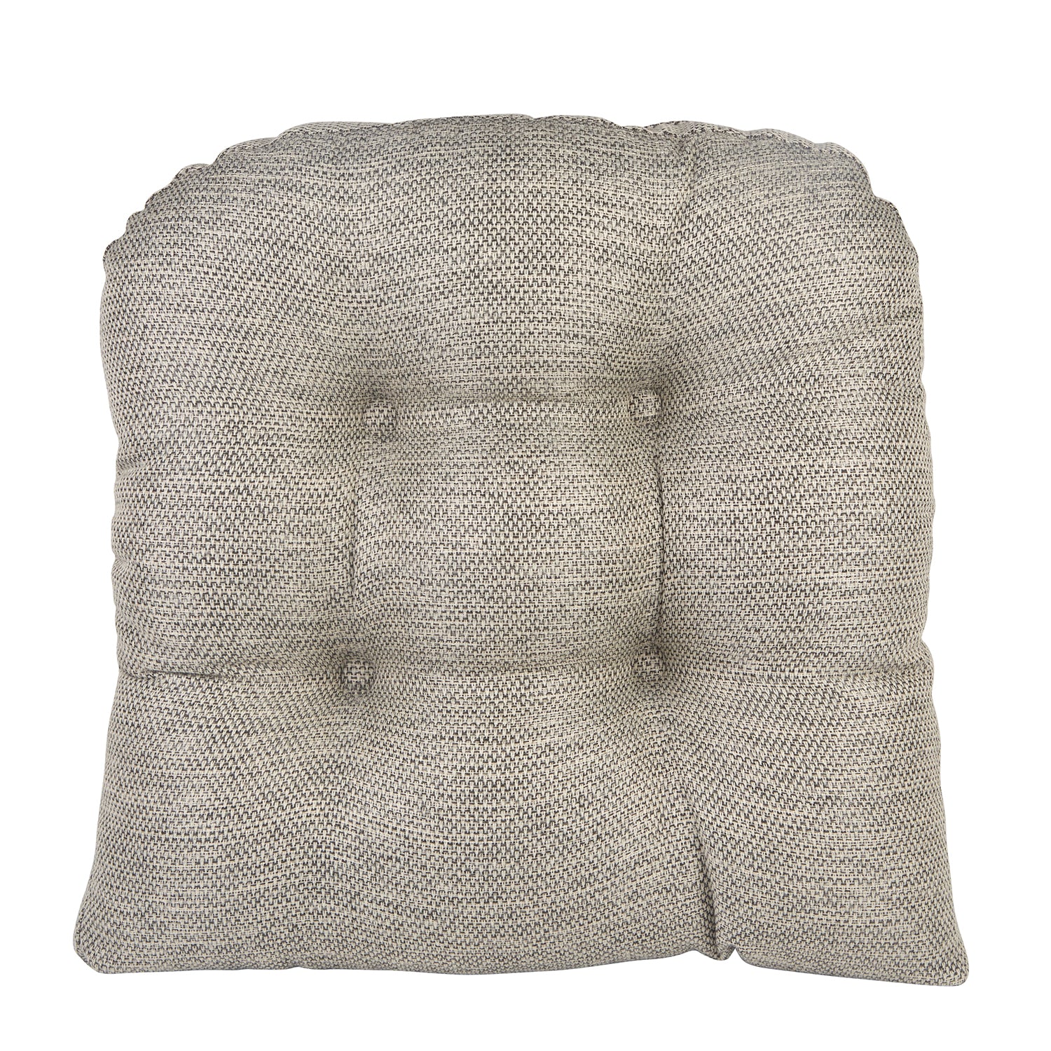 Achim Buffalo Check Tufted Chair Seat Cushions - Set of 2 - Burgundy Grey