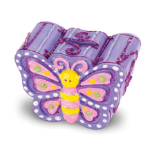 decorated resin butterfly bank