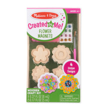 wooden flower magnet decorating kit