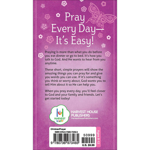 One-Minute Prayers for Girls Back Cover