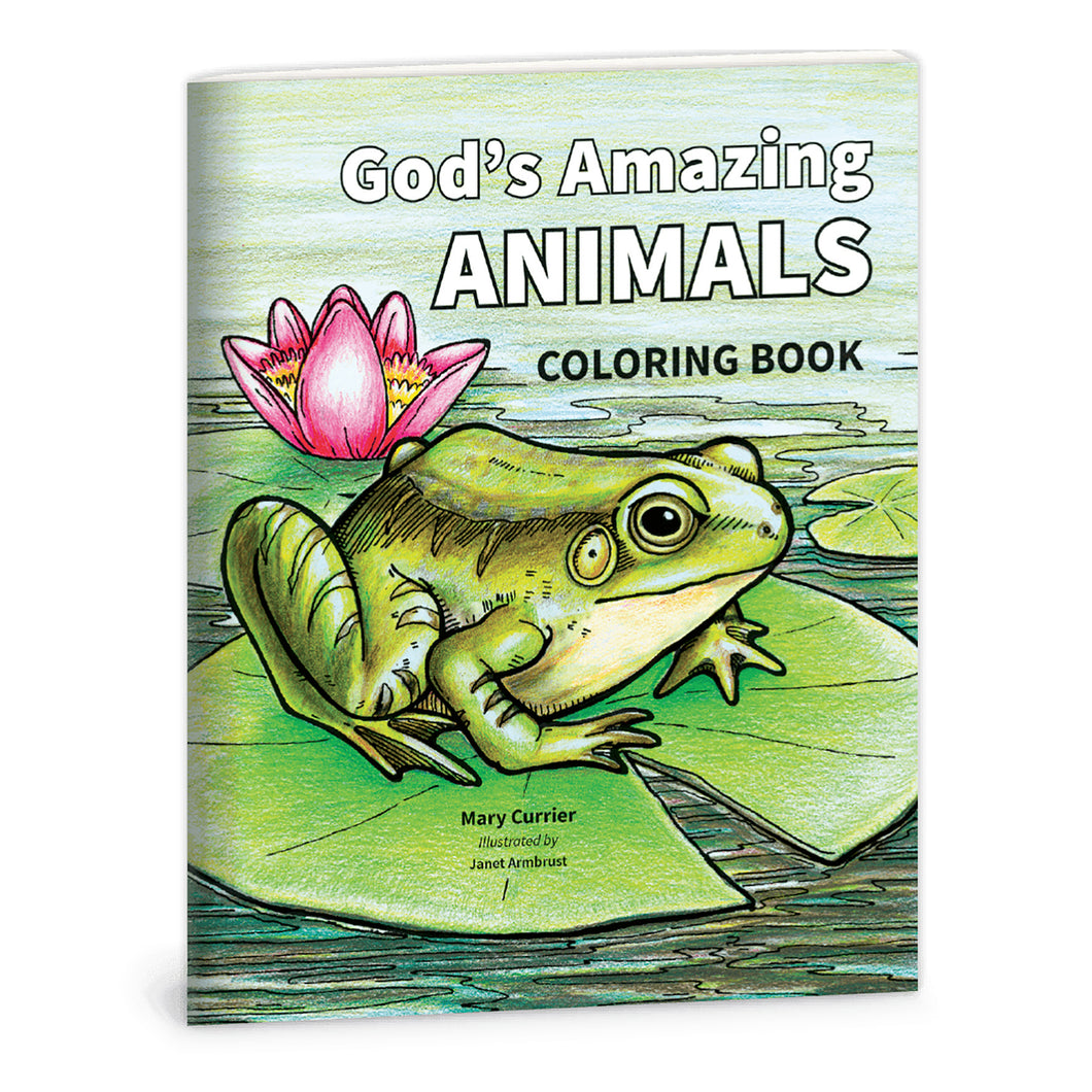 God's Amazing Animals Coloring Book 9780878133390 cover