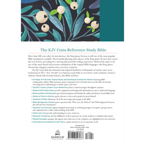 The KJV Cross Reference Study Bible (Turquoise Floral) Back Cover