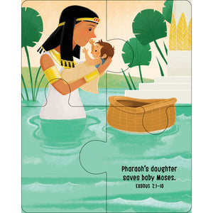Bible Story Puzzle Play "Pharoh's daughter saves baby Moses" puzzle