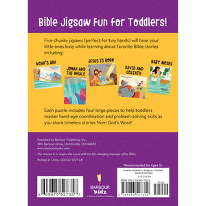 Bible Story Puzzle Play Back Cover of puzzles