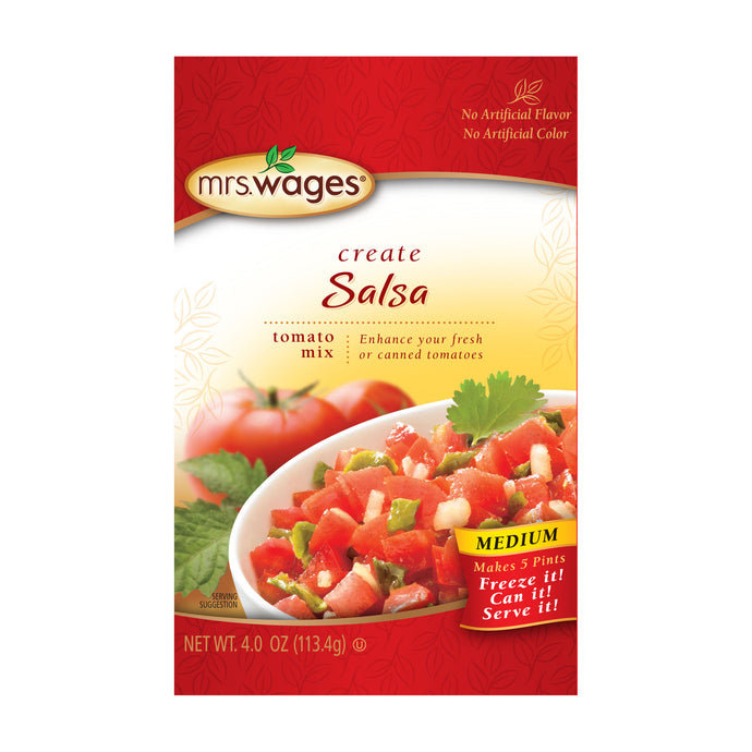 Pack of Mrs. Wages Medium salsa mix. 