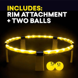 Includes Rim Attachment and Two Balls