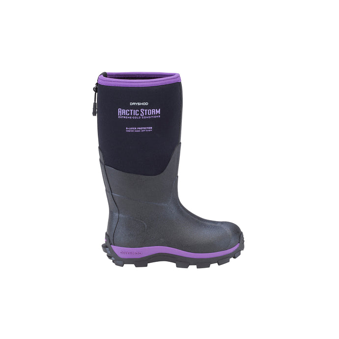 Dryshod Kids Arctic Storm Purple winter boots, side view