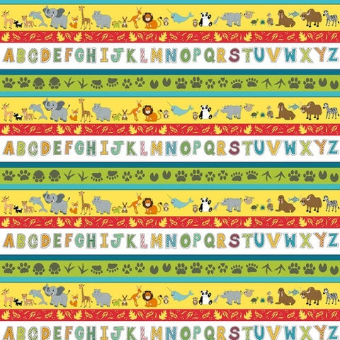A To Zoo Collection Stripes Cotton Fabric 2656-44