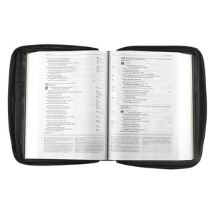 Bible Laying Open Inside Bible Cover