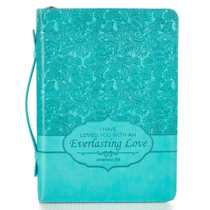 Everlasting Love Teal Bible Cover BBM588