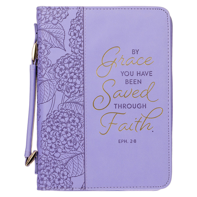 By Grace Lilac Hydrangea Bible Cover BBC731