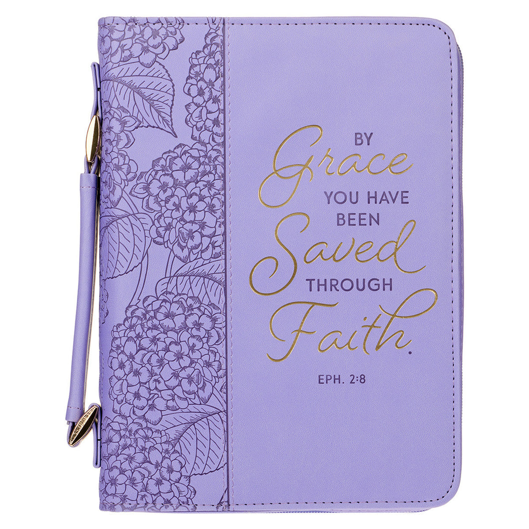 By Grace Lilac Hydrangea Bible Cover BBC731