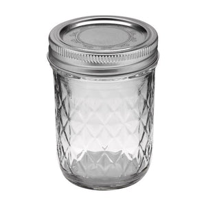 Empty Ball 8 oz quilted crystal jelly jar