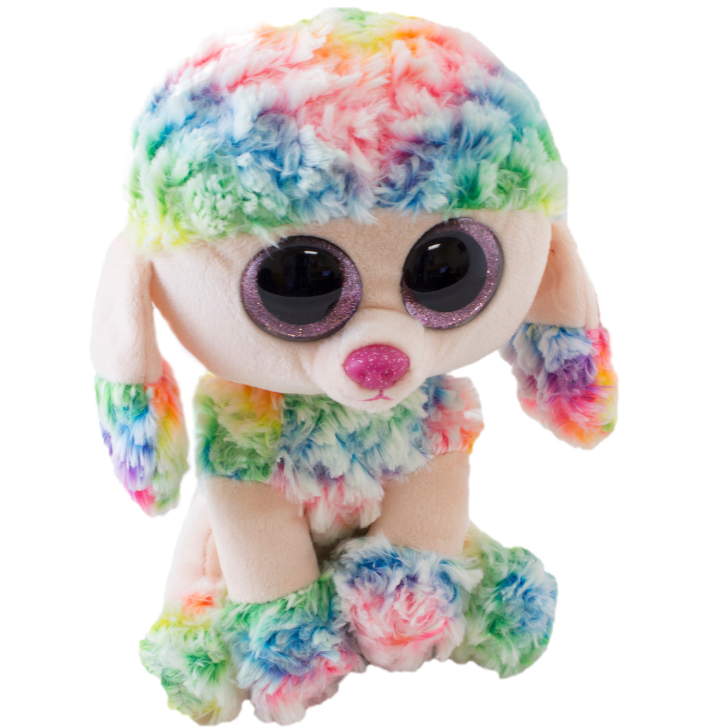 Beanie Boos Rainbow Plush poodle toy.