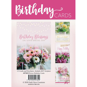 Boxed Cards Birthday Flowers 97829