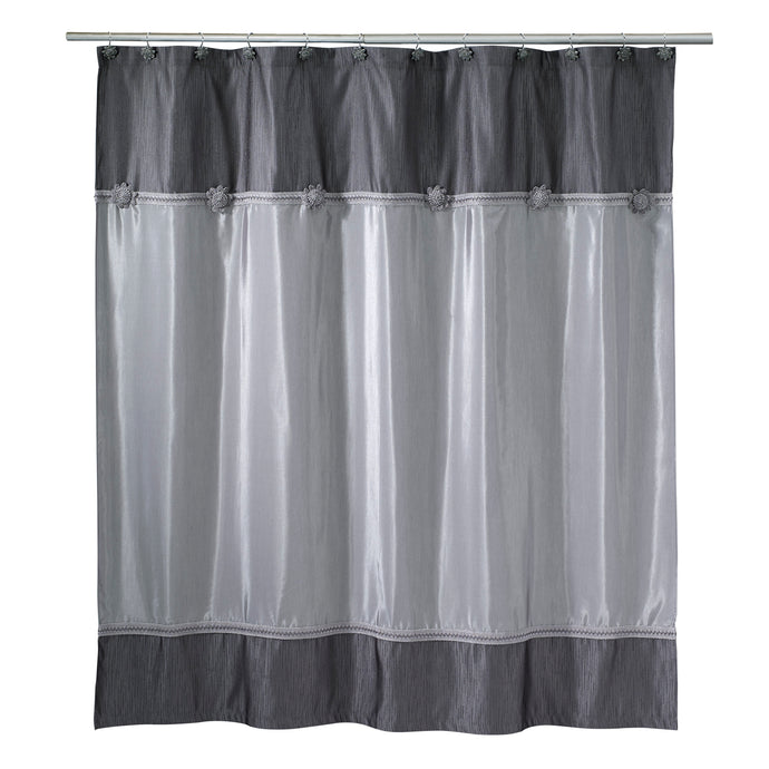 Avanti Linens Granite Braided Medallion Shower Curtain 11166H
