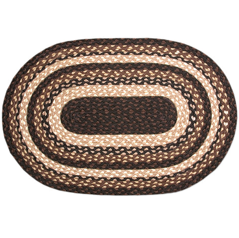 Braided Jute Rug Mocha.