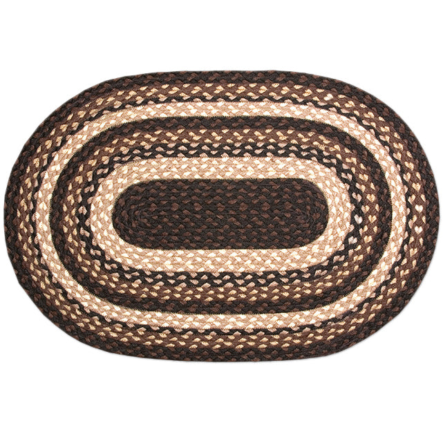 Capitol Earth Rugs Braided Rug Oval Mocha Frappuccino Rug – Good's Store  Online