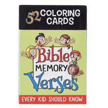Bible Memory Verses Coloring Cards Front of Box
