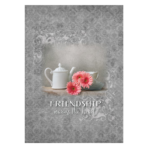 Tea and Flowers Fleece Throw