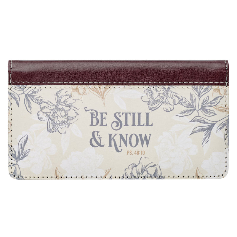 Christian Art Gifts Be Still and Know Checkbook Cover CHB057