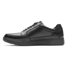 Rockport men's Bronson oxford shoe in black, instep view