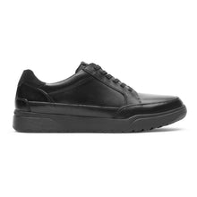 Rockport men's Bronson oxford shoe in black, side view