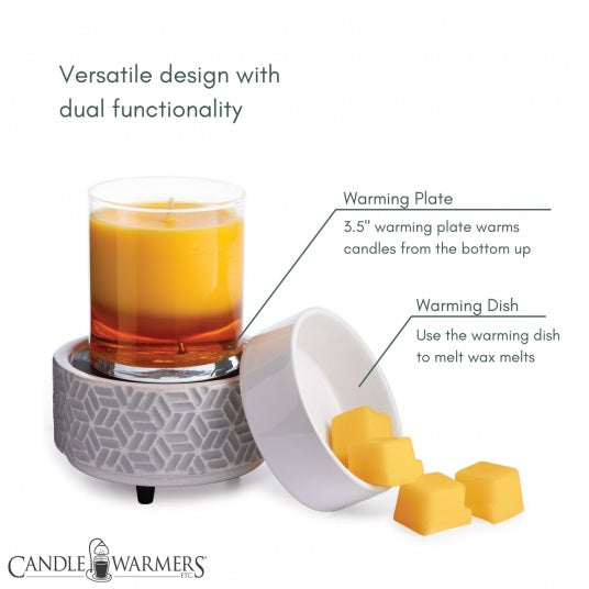 Candle Warmers Stone Hexagon 2-in-1 Fragrance Warmer CWDHEX