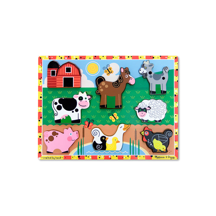 Melissa and Doug chunky farm animals puzzles for toddlers. 