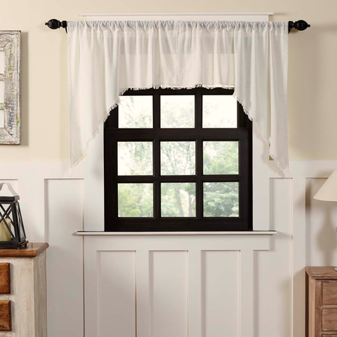VHC Antique Antique Curtains swag 1 pair.