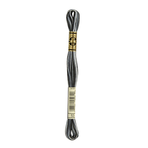 Variegated Steel Gray Embroidery Floss