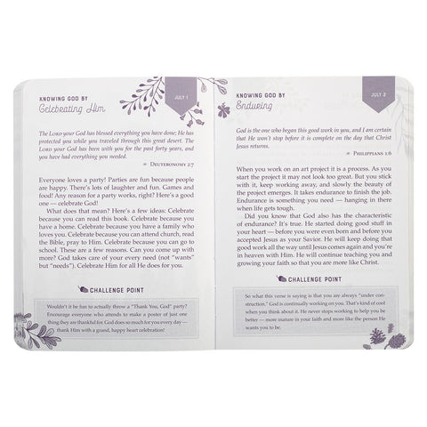 Knowing God for Girls Devotional Inside Sample