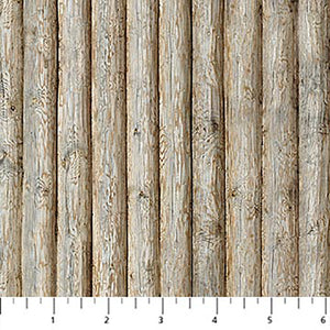 Northcott Fabric Cabin View Collection Logs Cotton Fabric DP25119